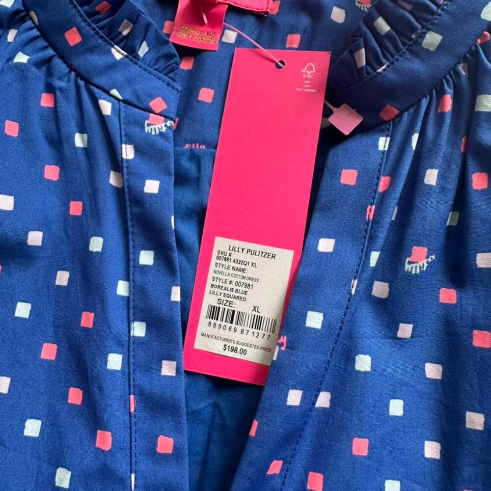 Lilly Pulitzer Women's NOVELLA Cotton Dress XL - Picture 5 of 8